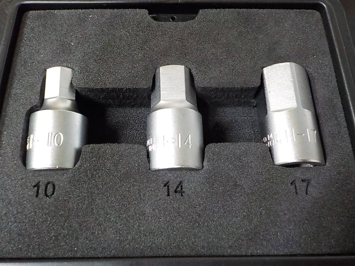  drain bolt for hexagon socket 10mm 14mm 17mm 3PCS set VOLVO Volvo first in Japan landing NAITOCO TOOL