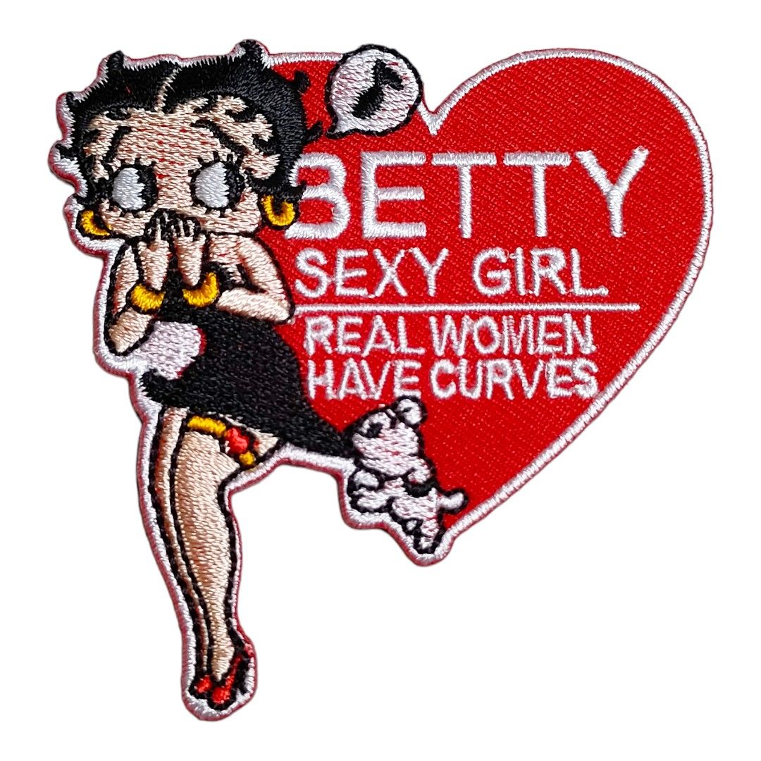 A-52【 アイロンワッペン 】ベティちゃん ベティ Betty Boop ベティーブープ アイロンワッペン 【 刺繍ワッペン 】