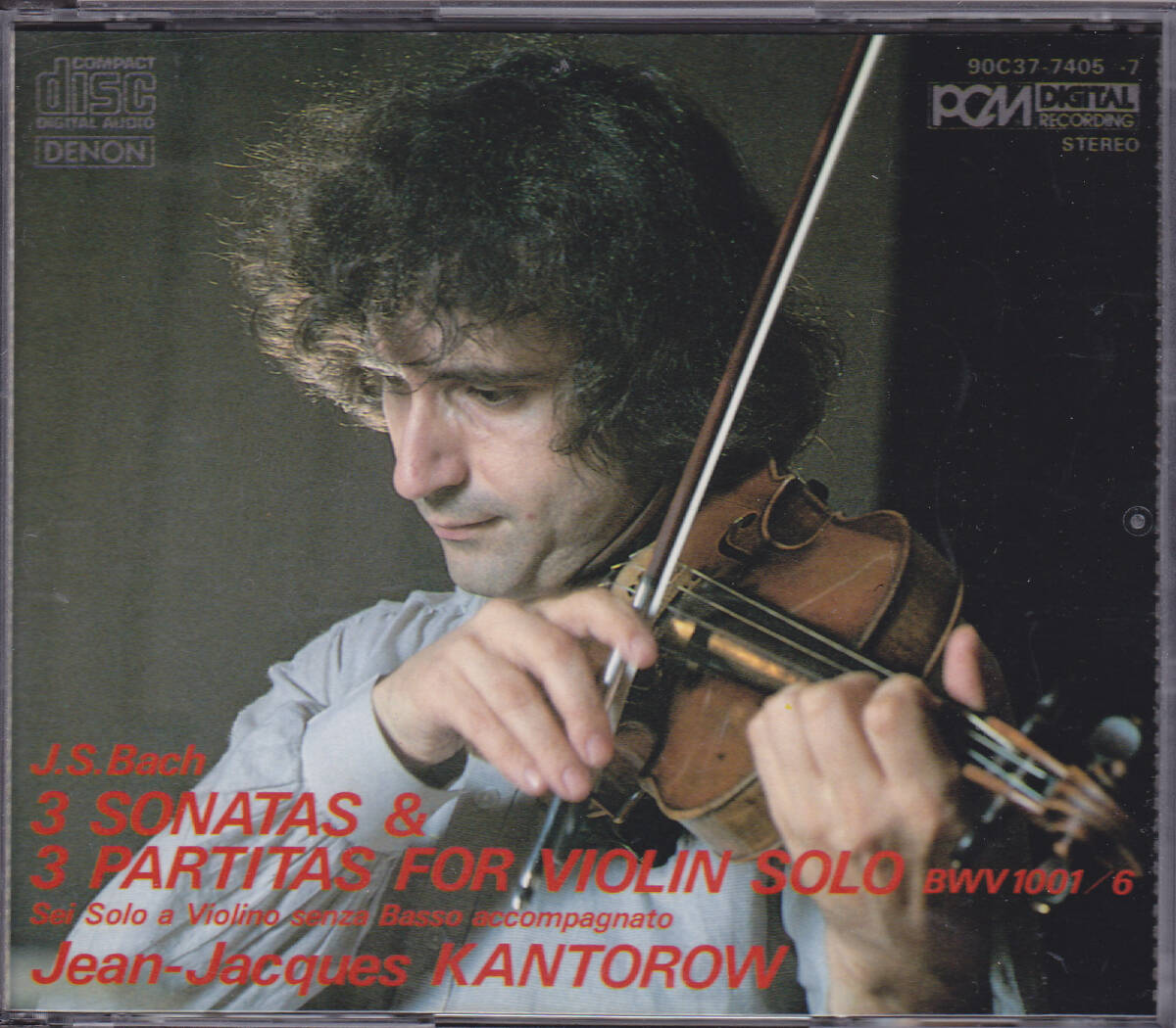 CD カントロフ / バッハ : 無伴奏ヴァイオリンのためのソナタとパルティータ - DENON初期 90C37-7405→7 1A1 5-3 3枚組の画像1