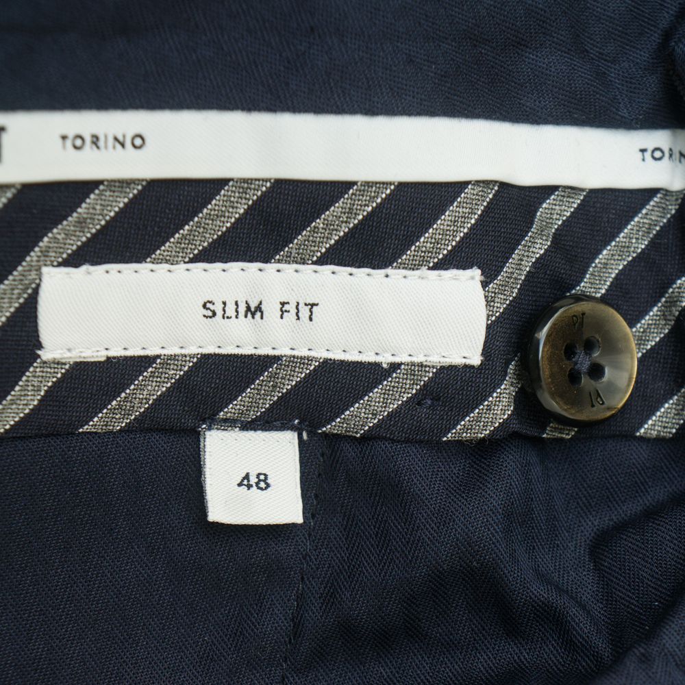 新品★ PT TORINO 高機能 ストレッチ パンツ トラベラー 48 TECHNO WASHABLE WOOL 送料込 メンズ ネイビー SLIM FIT スラックス ウール