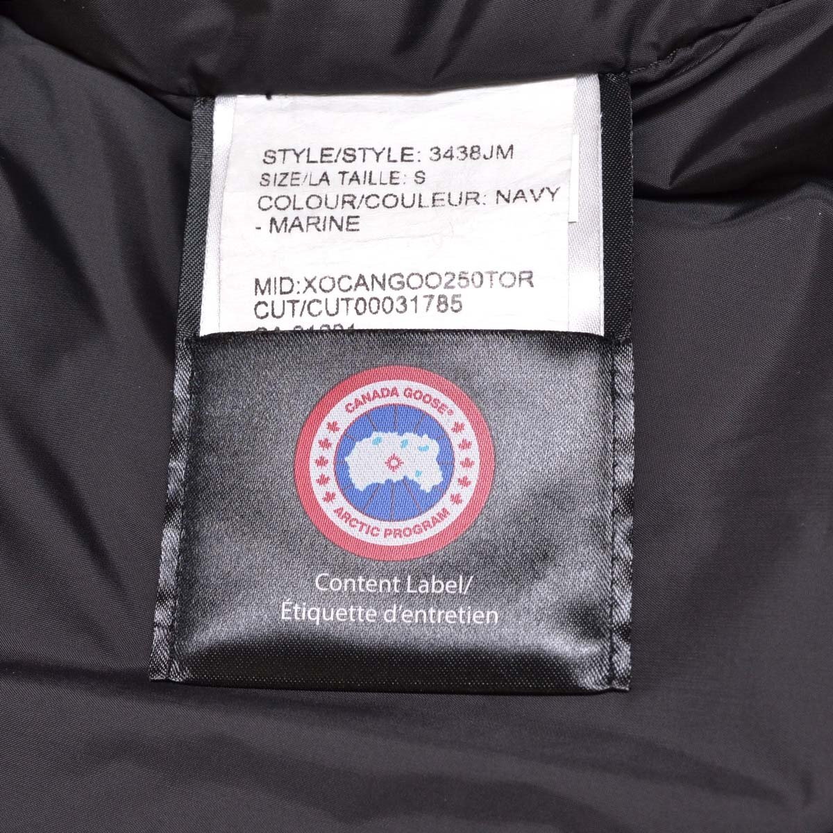 ◆511061 CANADA GOOSE カナダグース ◆ダウンジャケット ダウンコート ジャスパー JASPER 3438JM サイズS メンズ カナダ製 ブラック_画像10