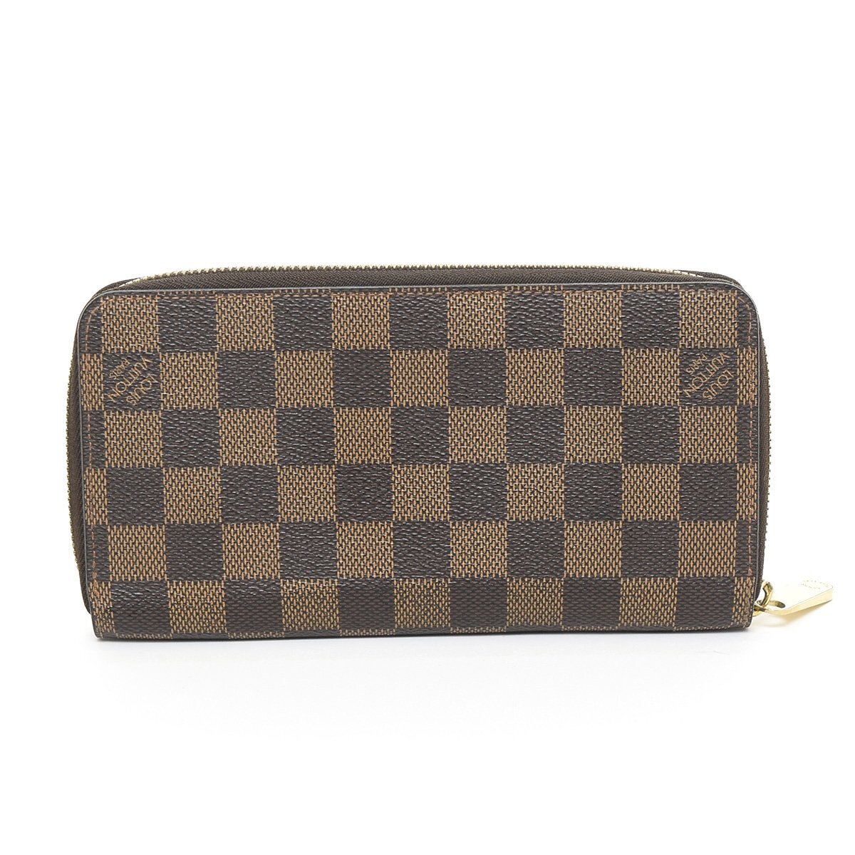 □475482 LOUIS VUITTON ルイヴィトン ラウンドファスナー長財布 ダミエエベヌ ジッピーウォレット N60015 ブラウン_画像2