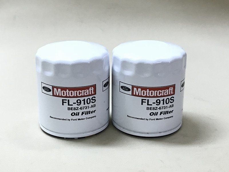 《15-19y 2.3L用》純正 Motorcraft オイルフィルター オイルエレメント◆フォード マスタング FORD MUSTANG◆エコブースト FL910S_オイルフィルター２個セット