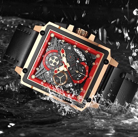 新品未使用★数量限定★LlGE高級メンズ腕時計 クロノグラフ 黒 カルティエブルガリBVLGARIアップルウォッチ ジーショックファンに人気 防水の画像4