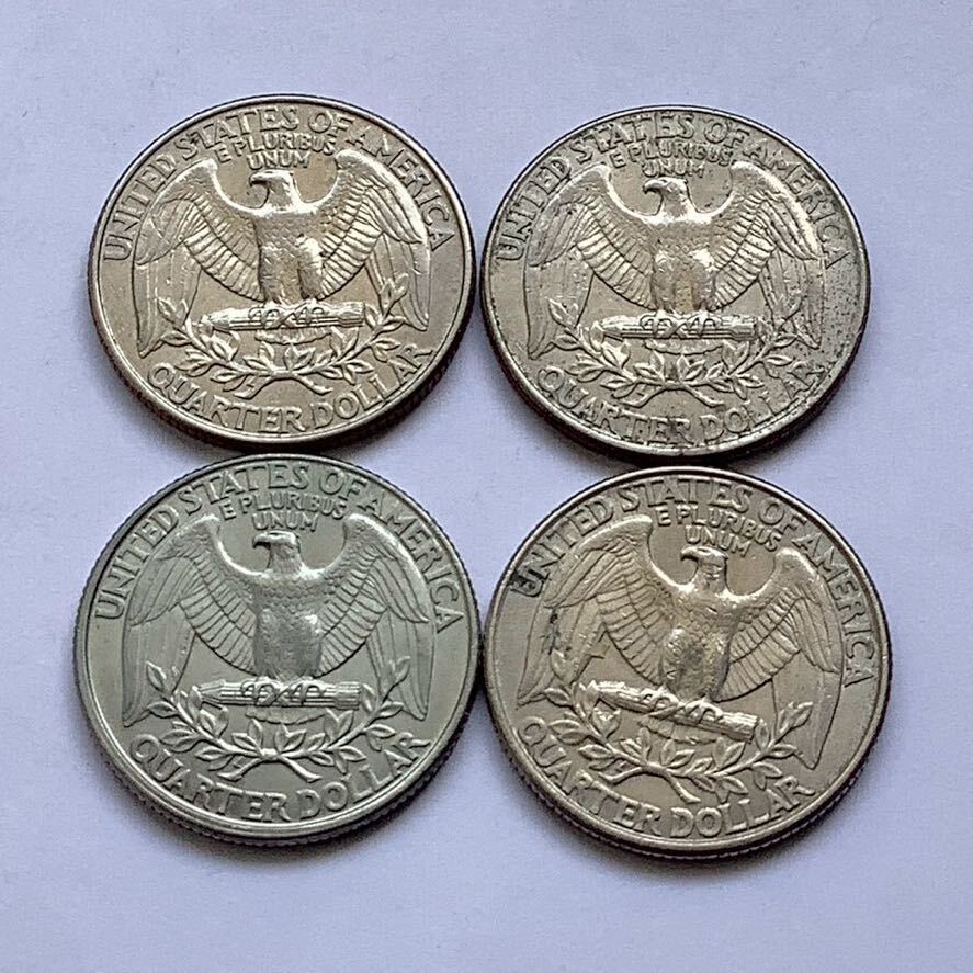 【希少品セール】アメリカ 25セント硬貨 ミントマークD 1994年〜1996年 1998年 各1枚ずつ 4枚まとめて_画像2