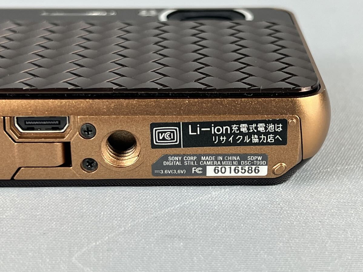 E13KB6 SONY ソニー Cyber-shot DSC-T99D コンパクトデジタルカメラ ケース付き サイバーショット デジカメ 動作確認済み_画像6