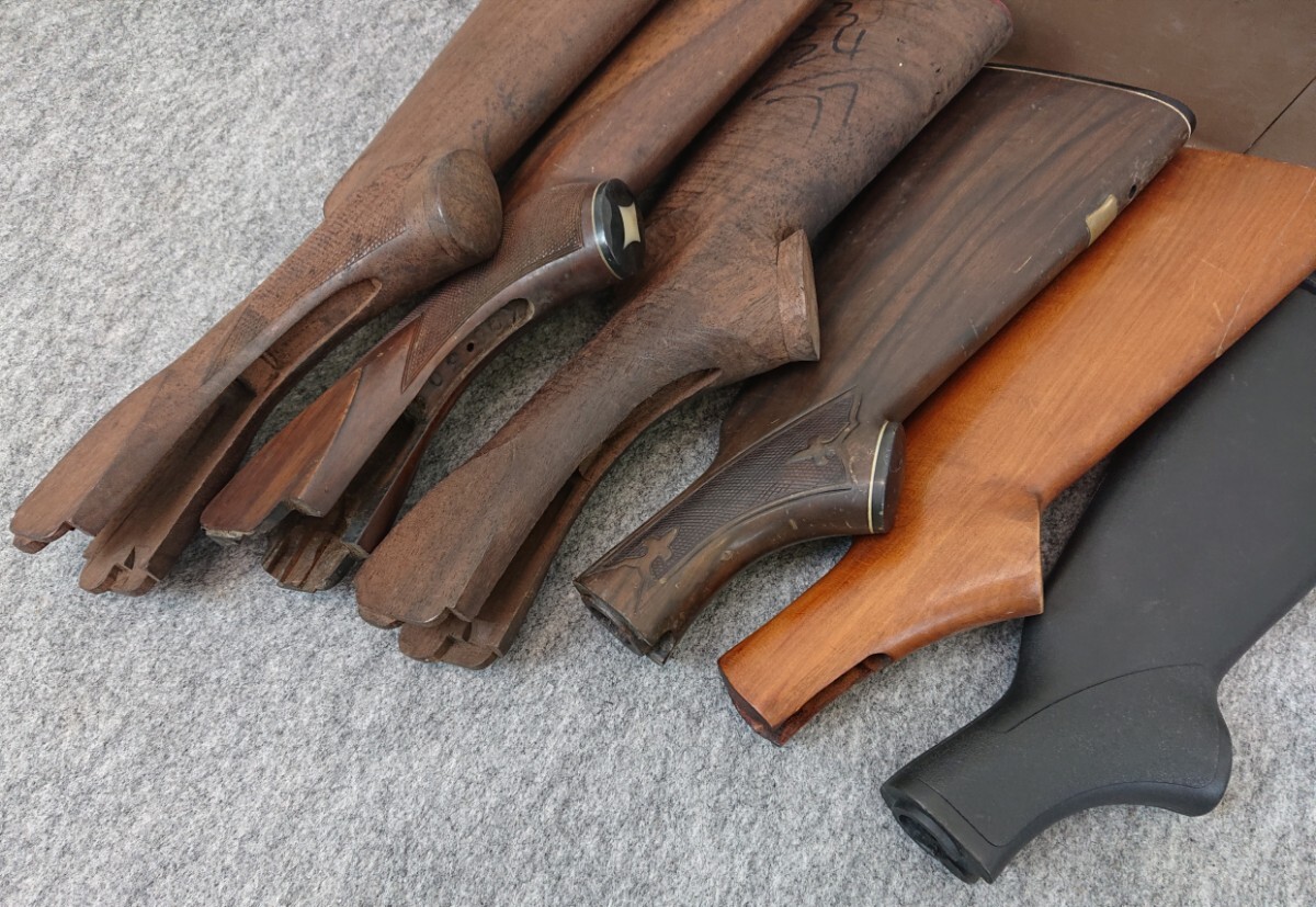 E10ID10 木製 ストック ライフル 銃床 狩猟 散弾銃 フォアグリップ まとめ 8点 ウッドストック バットストック_画像4