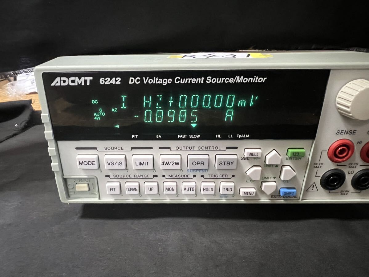 【現状渡し品】ADCMT 6242 エーディーシー DC Voltage current souree / Monitor 直流電圧・電流源モニタ 【送料無料】 B431_画像2