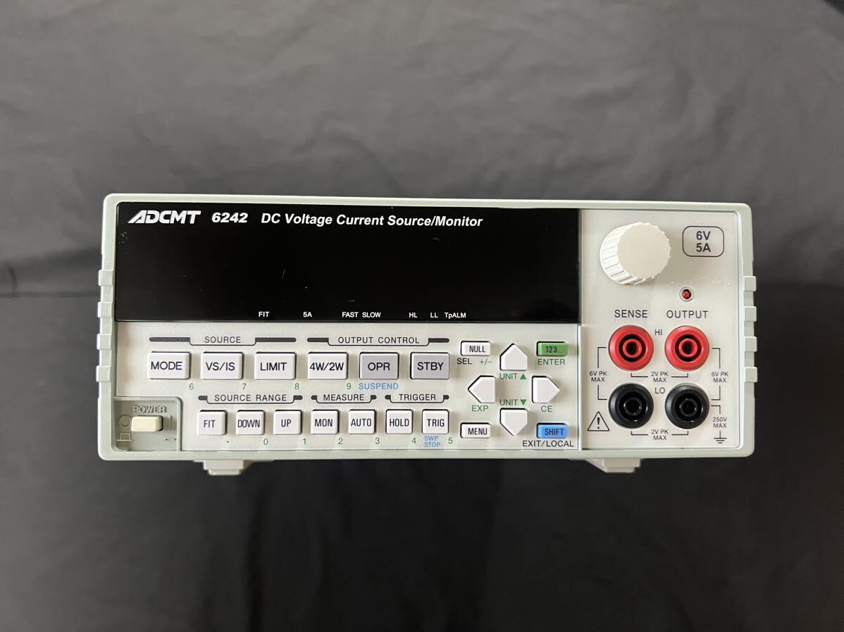 【現状渡し品】ADCMT 6242 エーディーシー DC Voltage current souree / Monitor 直流電圧・電流源モニタ 【送料無料】 B433_画像1