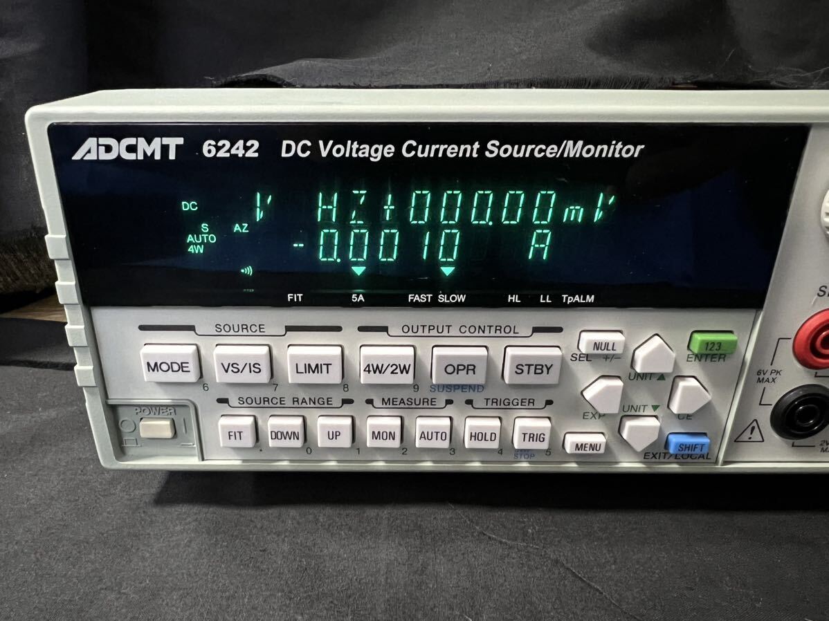 【現状渡し品】ADCMT 6242 エーディーシー DC Voltage current souree / Monitor 直流電圧・電流源モニタ 【送料無料】 B433_画像2