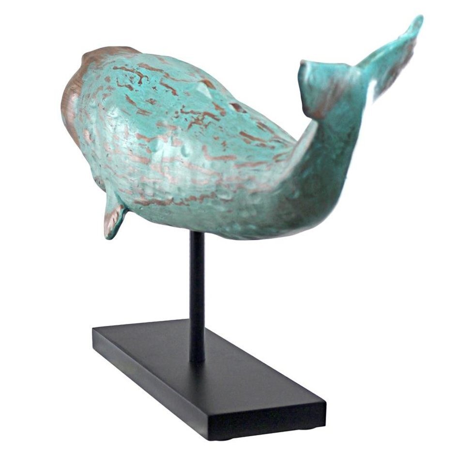 フォーク民芸アートのマッコウクジラの彫像海洋生物彫刻置物水族館アクアリウムアートディスプレイ コレクション輸入品　_画像5