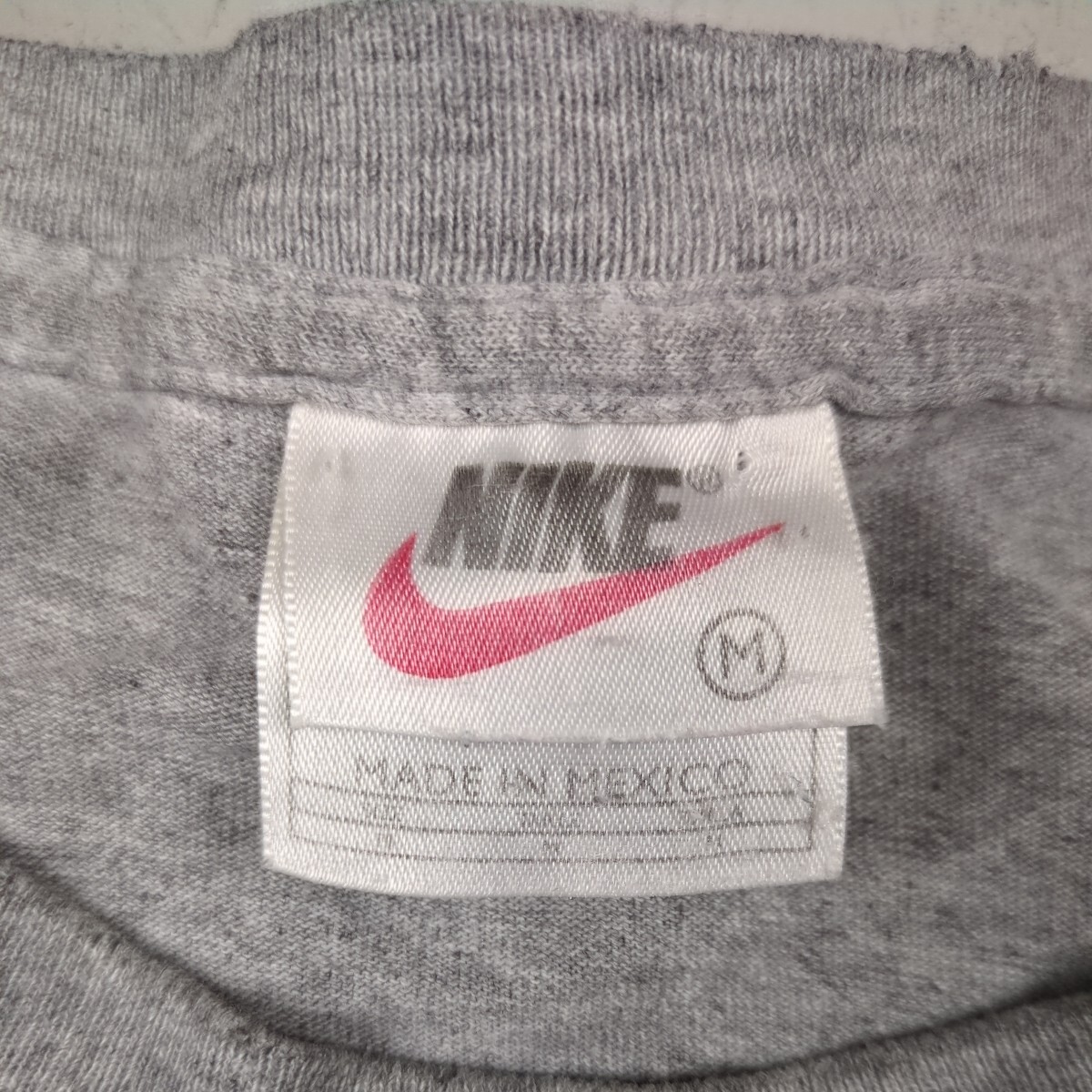 90s 90 годы Nike NIKE серебряный бирка Vintage Vintage футболка очень редкий Mexico производства USA двусторонний принт б/у одежда короткий рукав футболка 