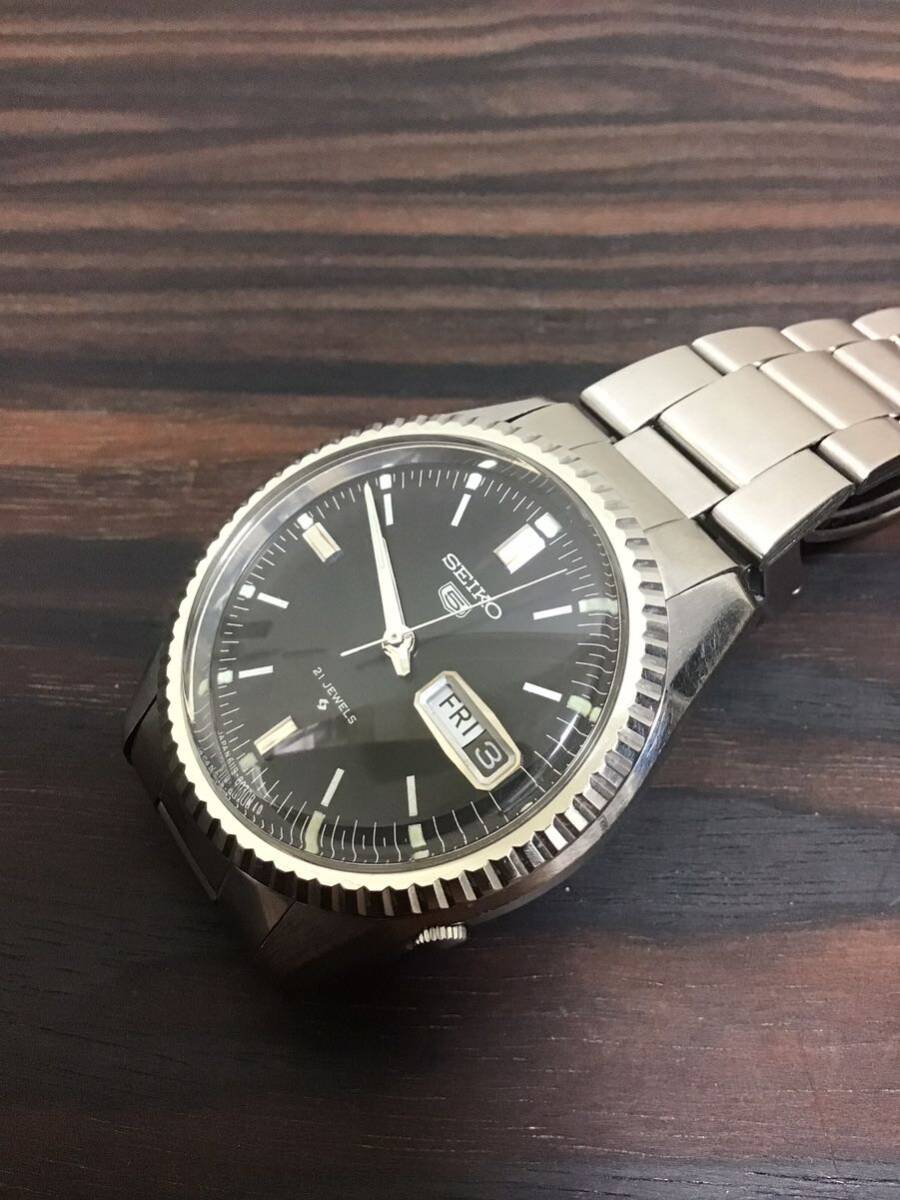 SEIKO 6119-8031 セイコーファイブ アンティーク 自動巻き デイトジャスト風の画像4