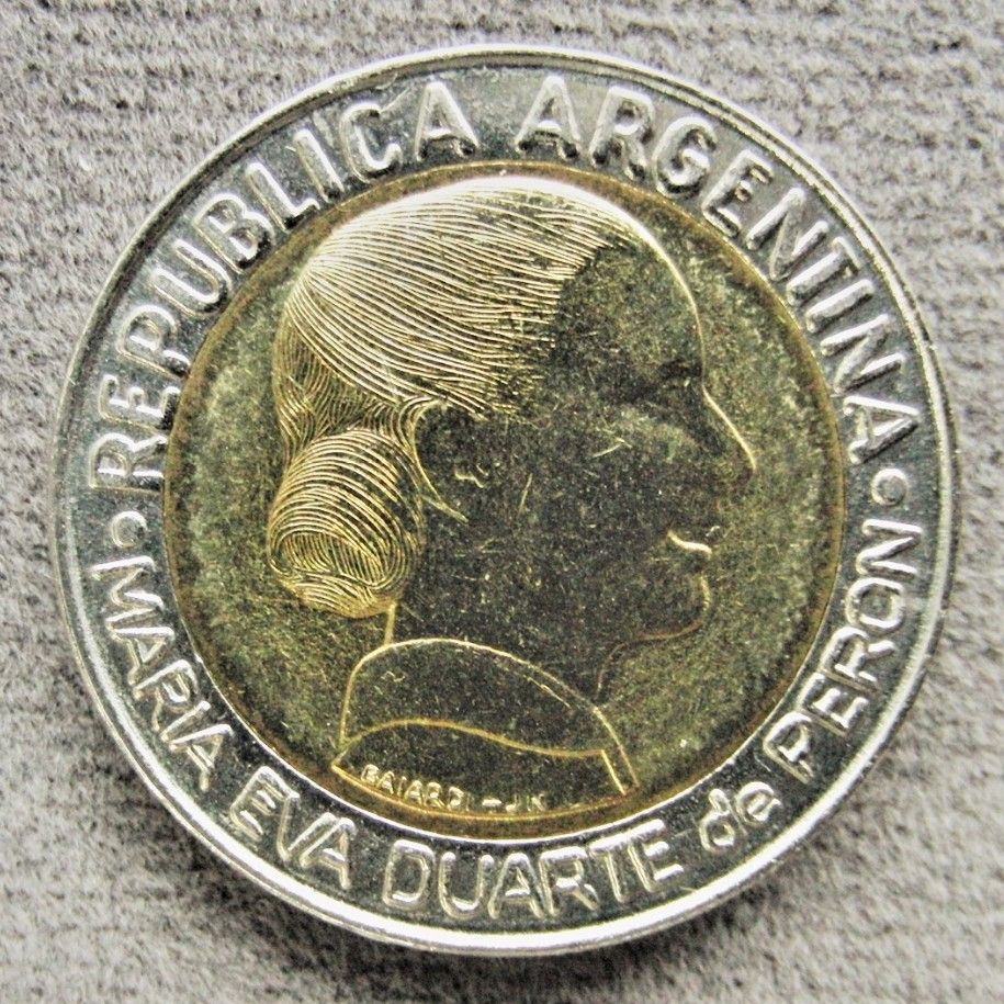 【№ 06】 アルゼンチン エビータ 記念硬貨 【１枚】 1997年発行 ★ 完全非流通・新品・希少品 ★