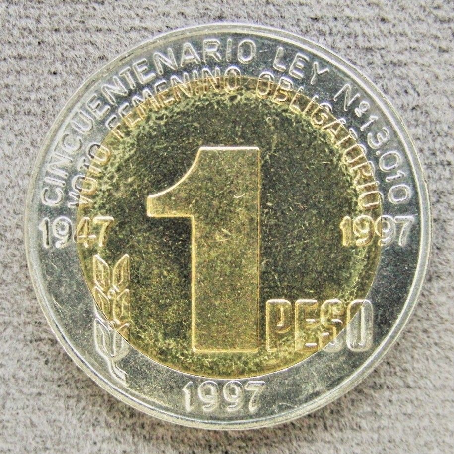 【№ 10】 アルゼンチン エビータ 記念硬貨 【１枚】 1997年発行 ★ 完全非流通・新品・希少品 ★