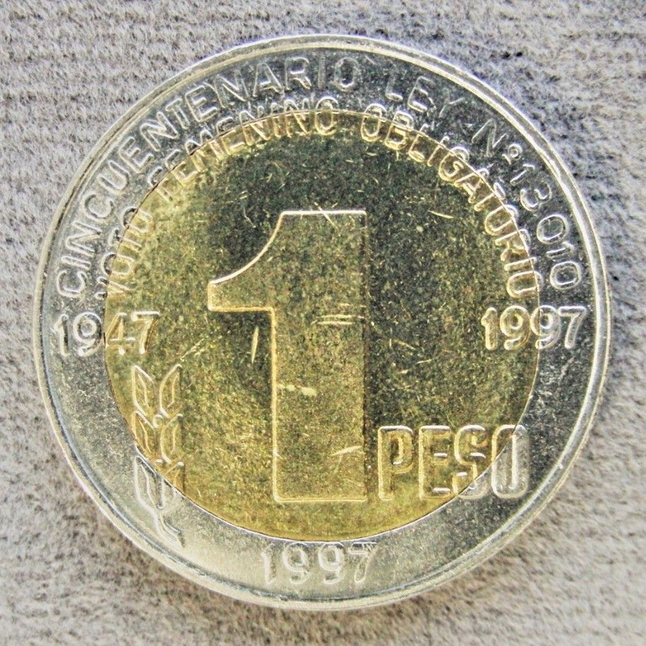 【№ 15】 アルゼンチン エビータ 記念硬貨 【１枚】 1997年発行 ★ 完全非流通・新品・希少品 ★