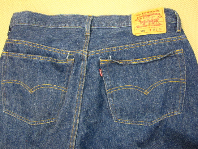 F358＊90s LEVI'S リーバイス 501 刻印 555 米国製 94年　W36 バレンシア工場　ジーンズ デニム 濃紺_画像6