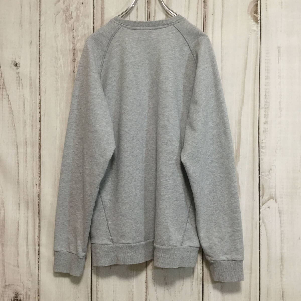 アディダス ビッグロゴ刺繍長袖スウェット】 ラグラン袖 アディダス ビッグロゴ刺繍長袖スウェット】 ラグラン袖