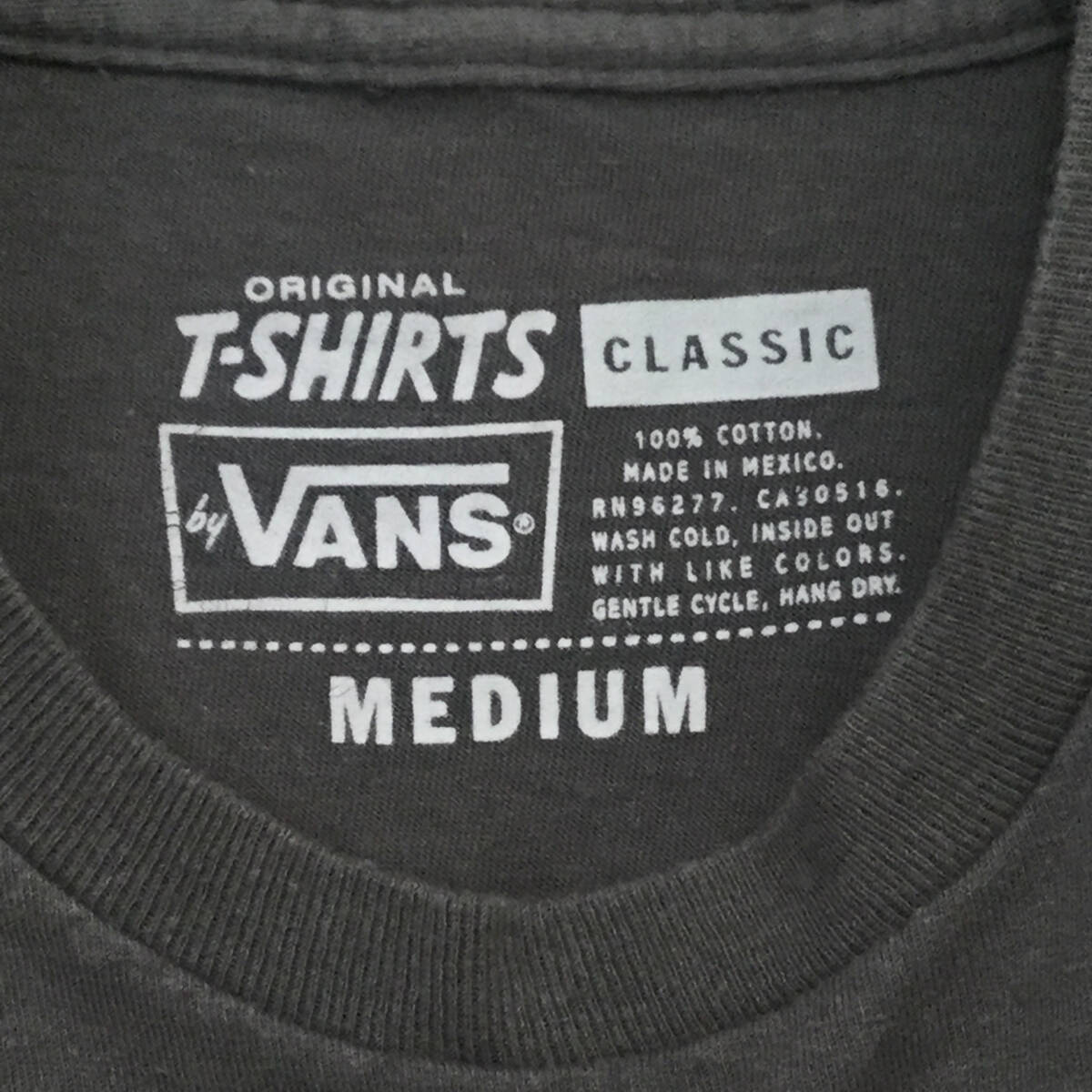 【バンズ 半袖ビッグロゴTシャツ】M グレー VANS 古着 [230503-005]_画像5