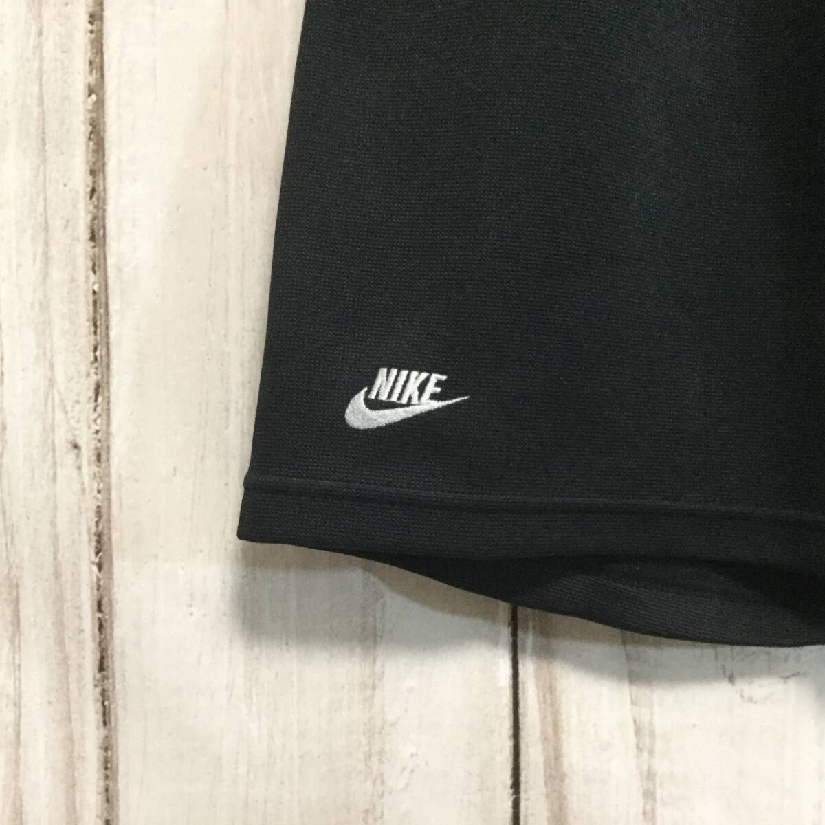 【ナイキ ハーフパンツ】90s ロゴ刺繍 銀タグ XL 黒 NIKE 古着 [240220-013]_画像5