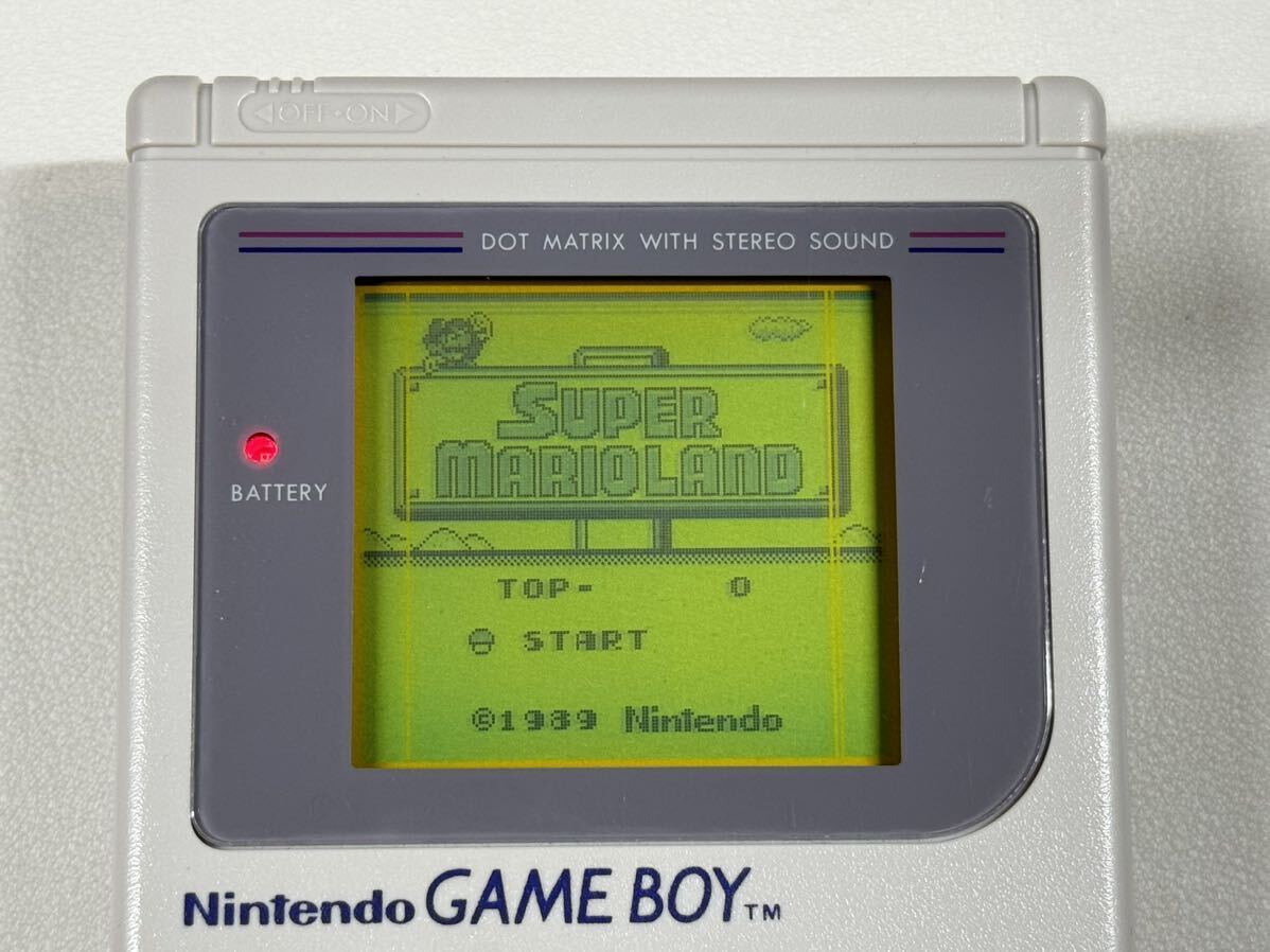 美品　Nintendo 任天堂 初代 ゲームボーイ DMG-01 ソフト/箱付属 動作OK (60s)_画像4