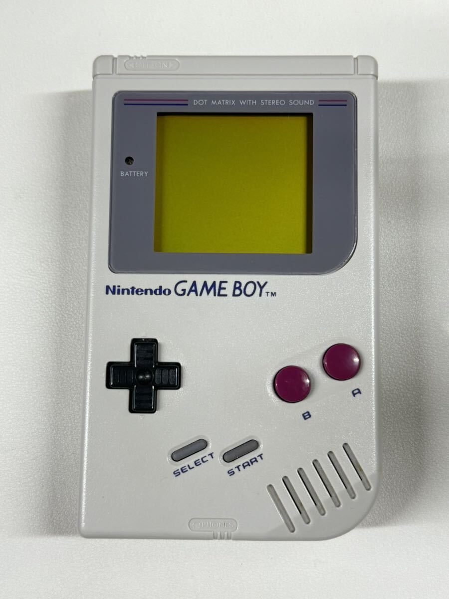 美品　Nintendo 任天堂 初代 ゲームボーイ DMG-01 ソフト/箱付属 動作OK (60s)_画像3