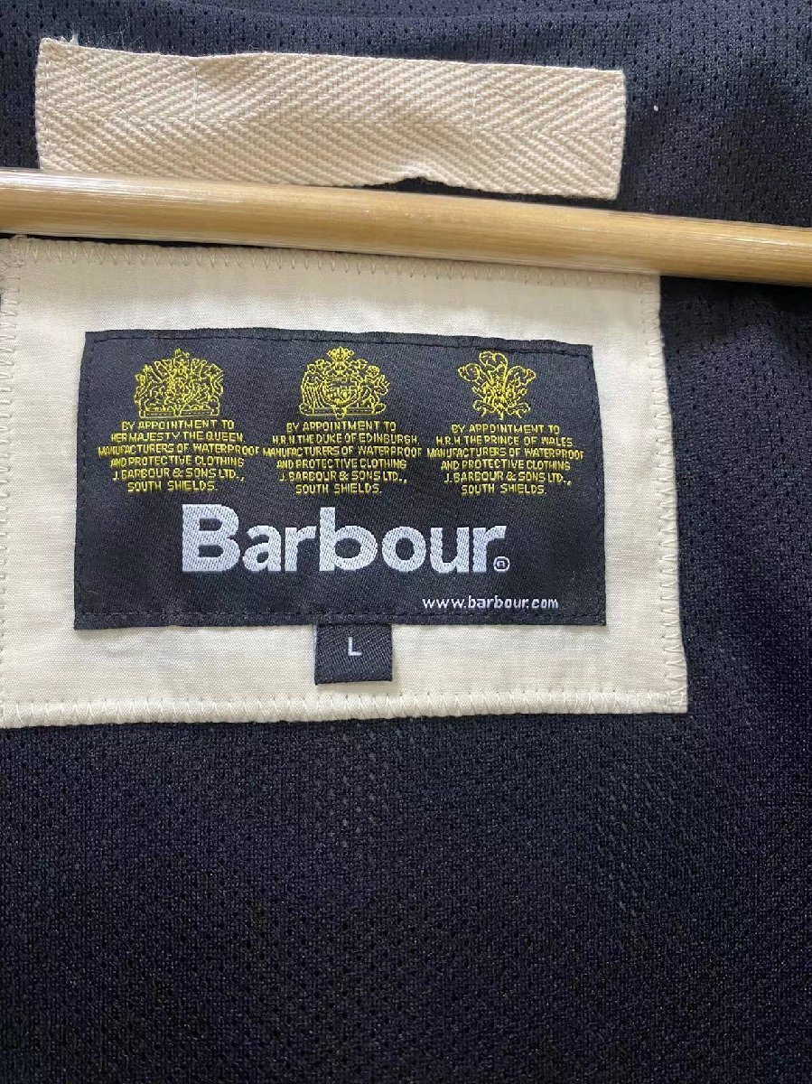 美品 Barbour バブアー Selby Showerproof Windbreaker Jacket CHARCOAL サイズ Lの画像4