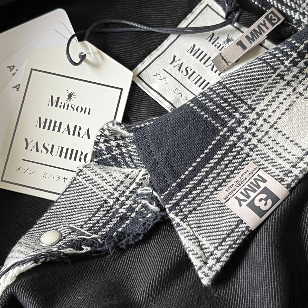 新品タグ付 メゾン ミハラヤスヒロ チェック柄 ダメージ シャツ 46 L Maison MIHARA YASUHIRO Hirf Broken Shirts 長袖シャツ_画像4