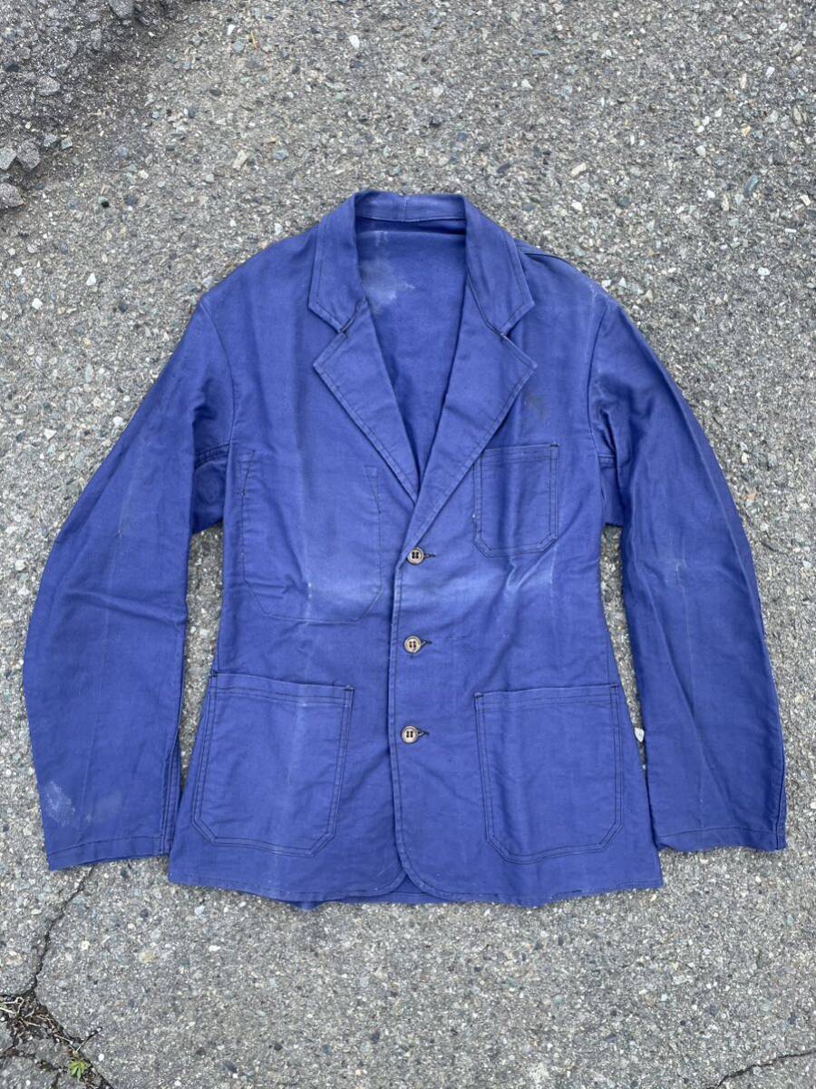 【1940s】Le Fortex French Blue Thin Twill　フレンチワークジャケット　フレンチヴィンテージ　_画像2