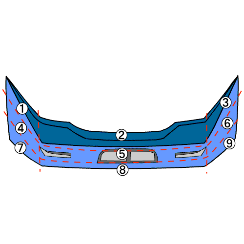 【KBT】モコ DBA-MG33S フロントバンパー ZSU 62022-4A02D　_画像5