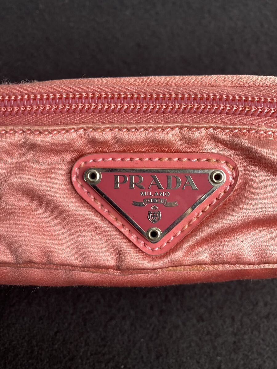 【FS0297500】プラダ ポーチ PRADA ポーチ ペンケース 筆箱 プラダ 筆入れ イタリアンレザー ファスナー 本革 _画像4