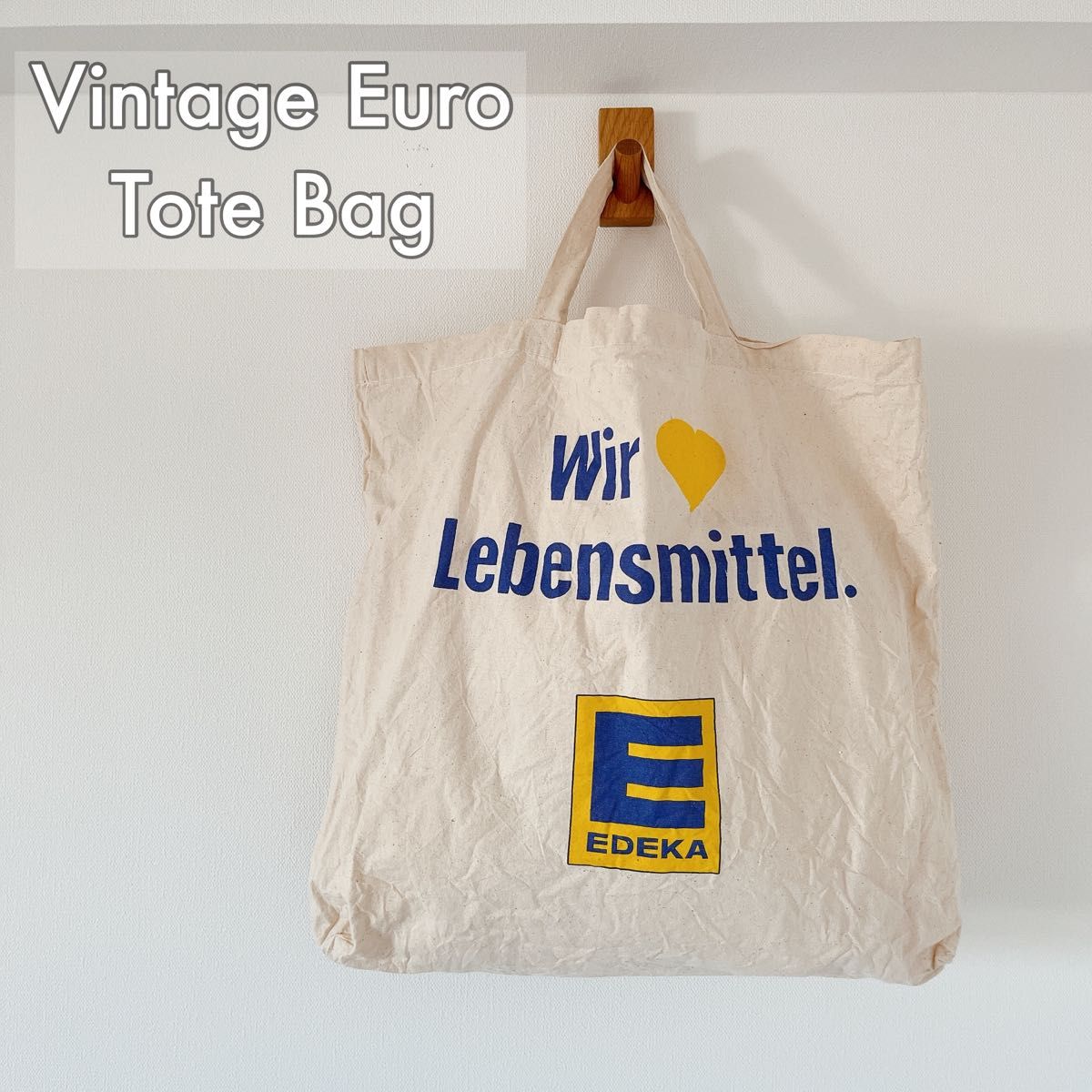 【wir lebnsmittel】Vintage Euro Toto bag ユーロ　エコバッグ used 古着 企業ロゴトート
