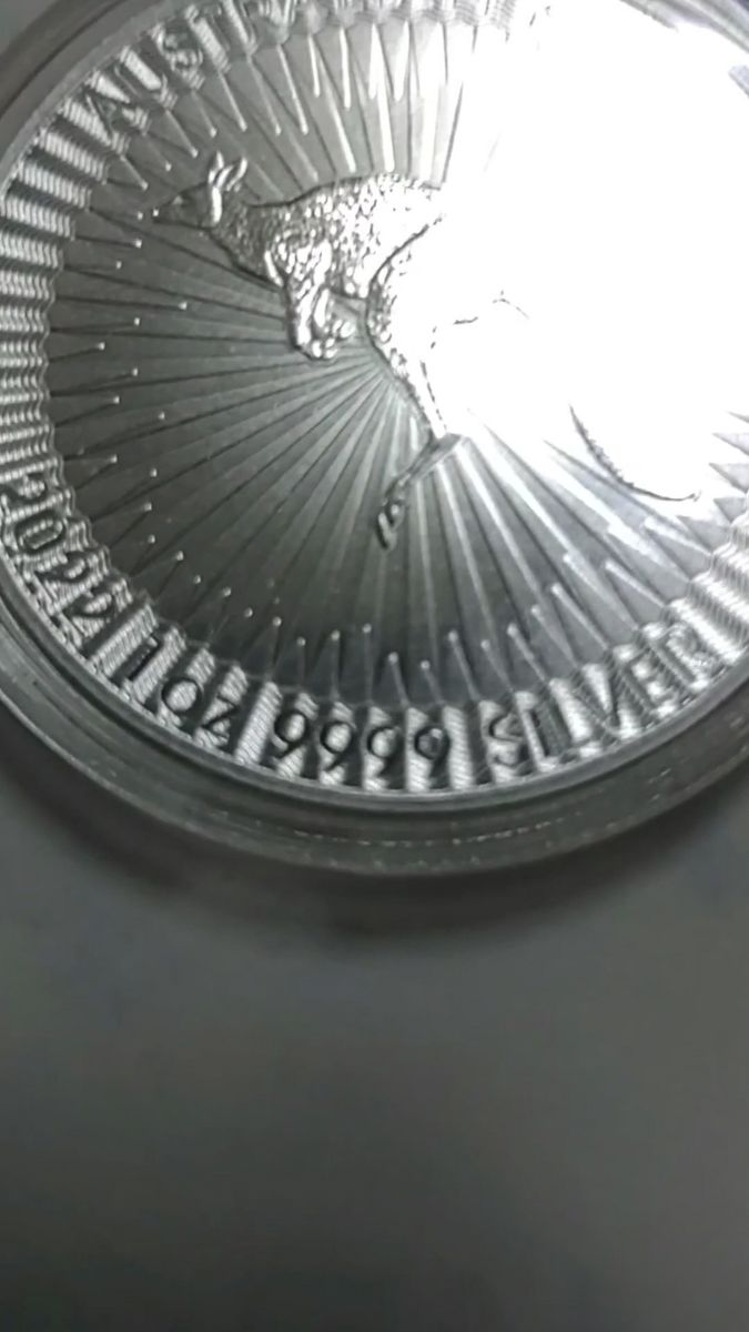 純銀コイン 2022年 カンガルー 1オンス オーストラリア パース造幣局発行 地金型銀貨