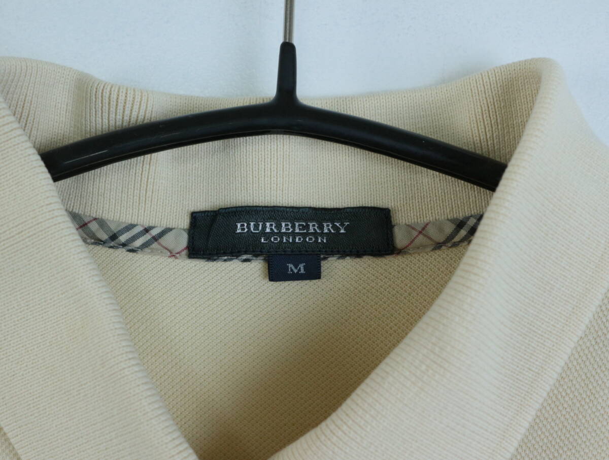 C367/Burberry london/ Burberry London / cotton polo-shirt with short sleeves / yellow group / men's /M size 