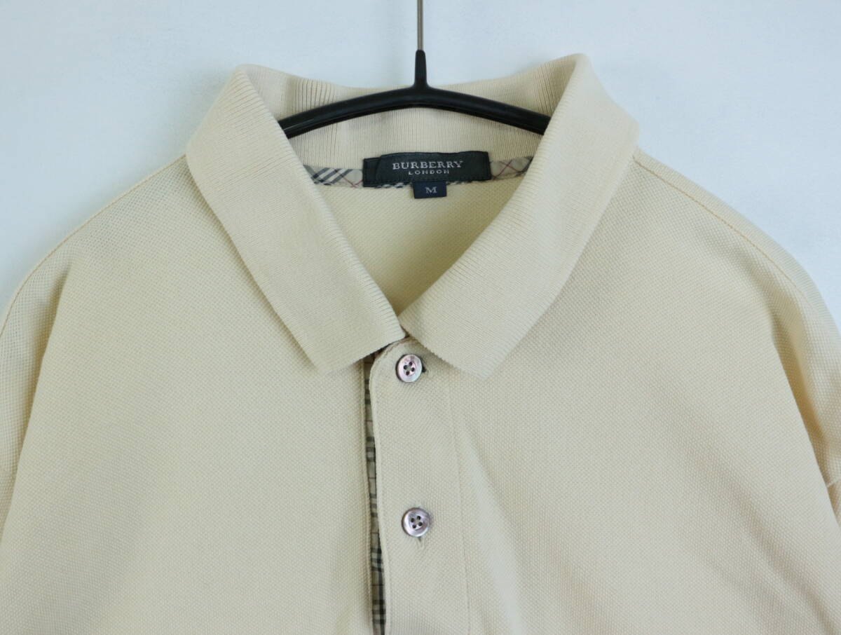 C367/Burberry london/ Burberry London / cotton polo-shirt with short sleeves / yellow group / men's /M size 