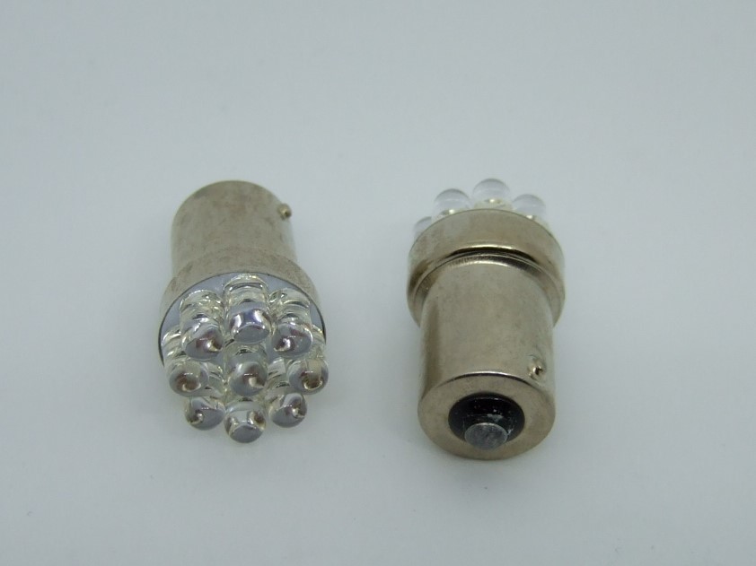 ＜LEDS17Y-002＞ 2個セット 9 LED使用　ウインカー（黄色） S25 シングル球　（BA15ｓ）_画像1