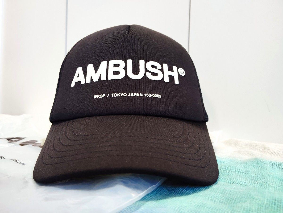 【新品AMBUSH（アンブッシュ）】クラシックロゴメッシュキャップ