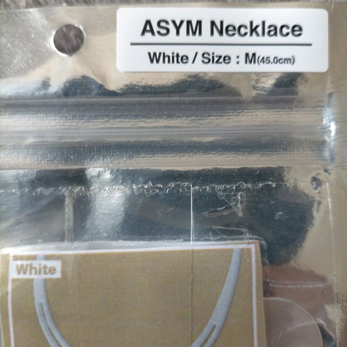 バンデル　アシムネックレス　ホワイト　サイズM 45cm