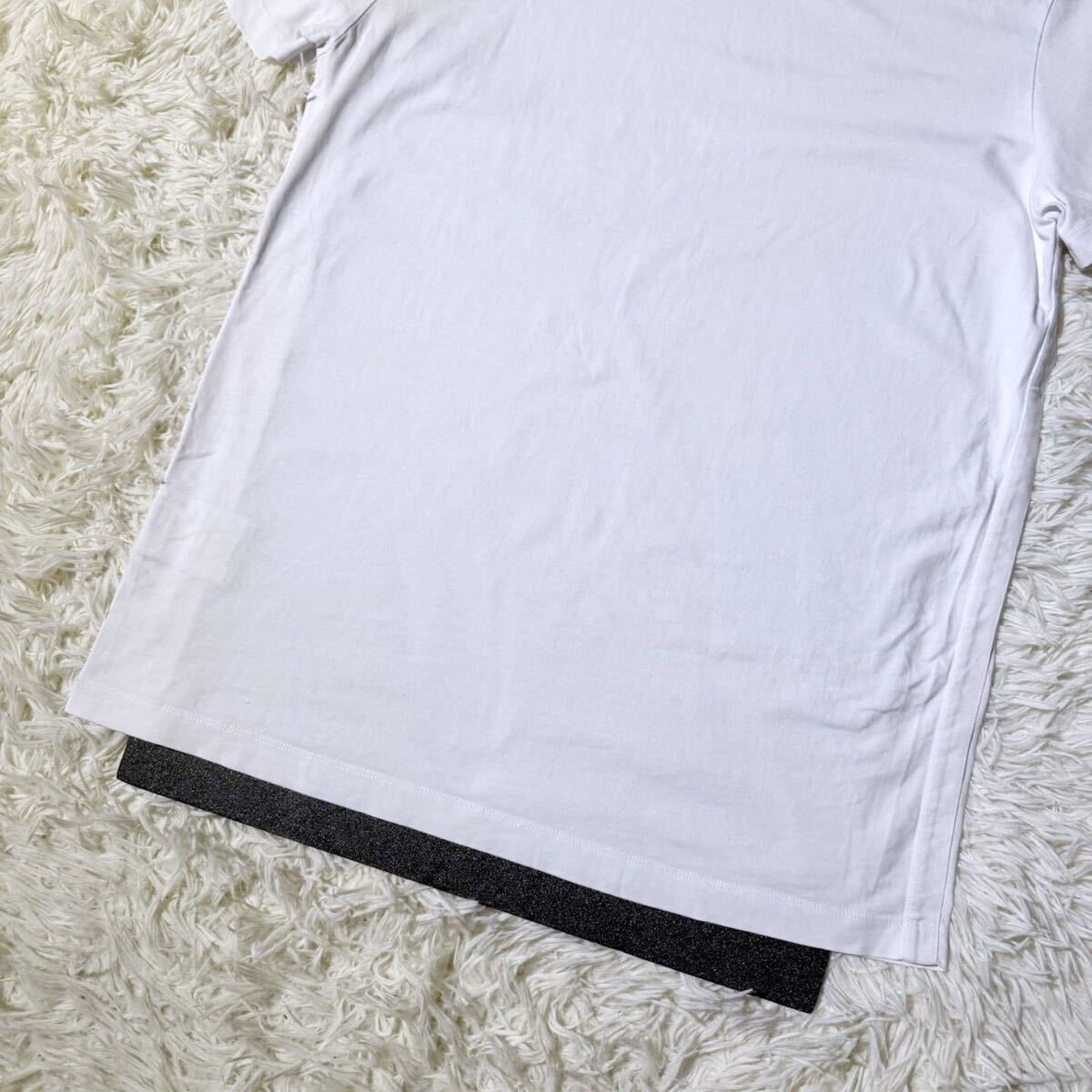 希少!XLサイズ/MONCLER モンクレール マグリア Tシャツ サイドロゴ 刺繍 クルーネック 半袖 19ss エンブロイダリー メンズ 大きいサイズ 白の画像6
