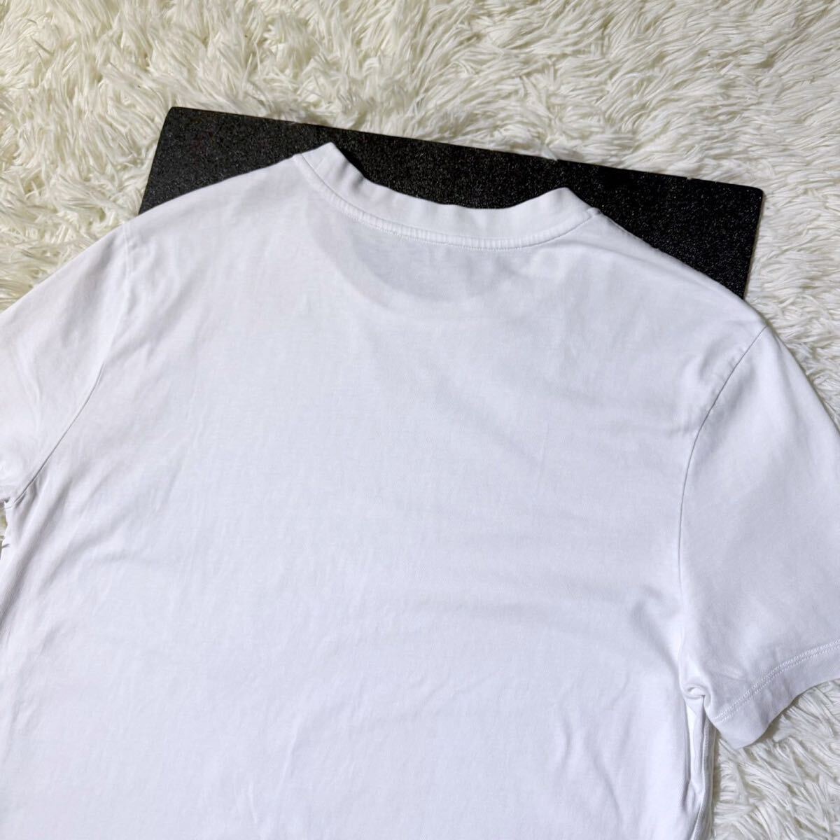希少!XLサイズ/MONCLER モンクレール マグリア Tシャツ サイドロゴ 刺繍 クルーネック 半袖 19ss エンブロイダリー メンズ 大きいサイズ 白の画像5