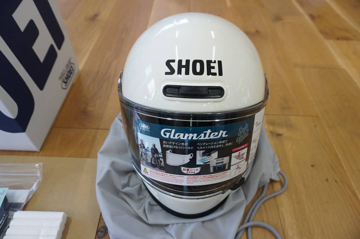 SHOEI　ヘルメット　Glamster　グラムスター　オフホワイト　Ｍサイズ　２４年製　国内正規　未使用新品　送料無料　_画像2