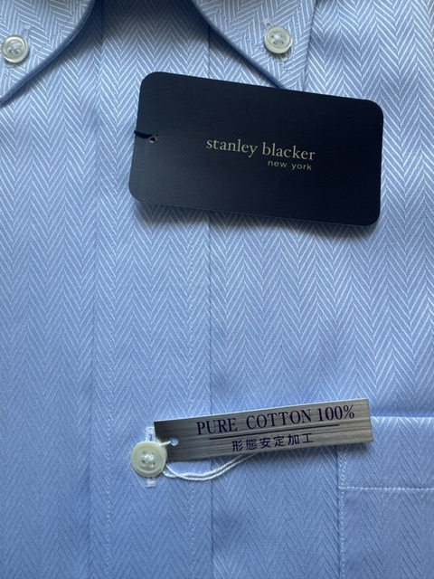 スタンリーブラッカー　Stanley blacker　半袖　シャツ　半袖シャツ　メンズ　ドレスシャツ　サイズ37　新品　HXN004