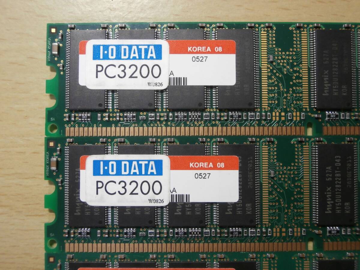 DDR 400 PC3200 CL3 184Pin 1GB×4枚セット hynixチップ デスクトップ用メモリ_画像3