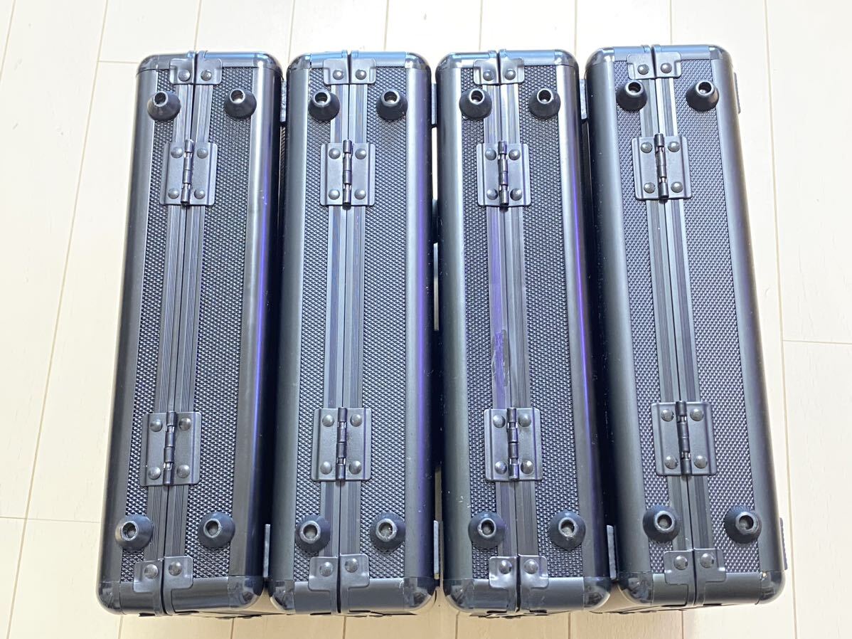 送料無料 4個 アルミフレーム ハード ガンケース ハードケース ハンドガンケース 収納ボックス 拳銃 収納箱 hard gun case アルミケース
