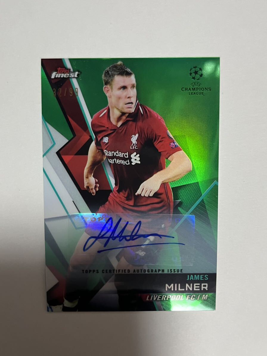 topps ジェームズ・ミルナー　auto 直筆サインカード リバプール リヴァプール Liverpool_画像1