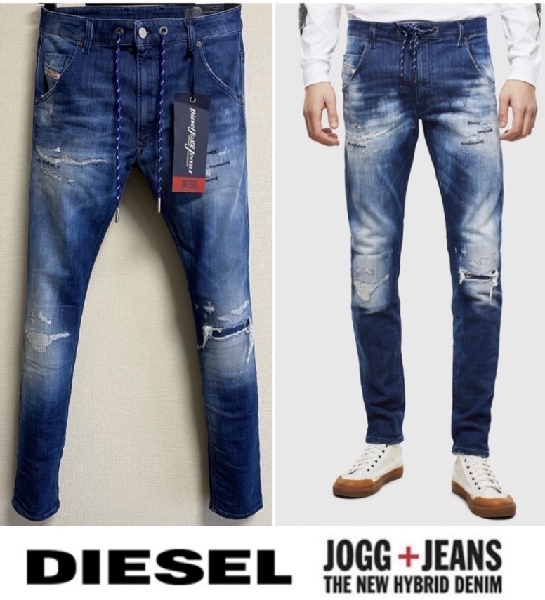 定価50,600円完売DIESELディーゼルKROOLEY-X-T0099Sjoggジーンズ31インディゴWASHスリムテーパードデニムTHOMMERTEPPHARSTRUKTの画像1