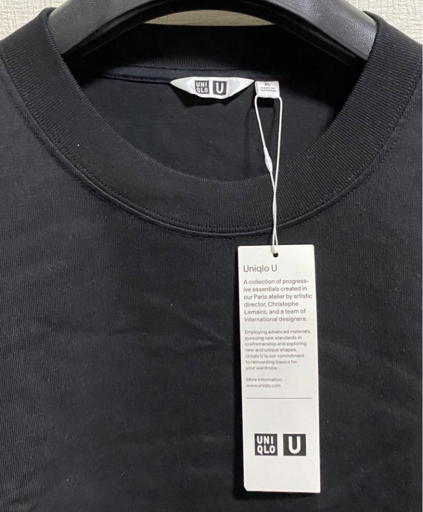 定価4,378円 UNIQLO(ユニクロ) UNIQLO U クリストフ・ルメール監修 オーバーサイズ ポケットTシャツ ロングスリーブ 同型同色2枚セット_画像4