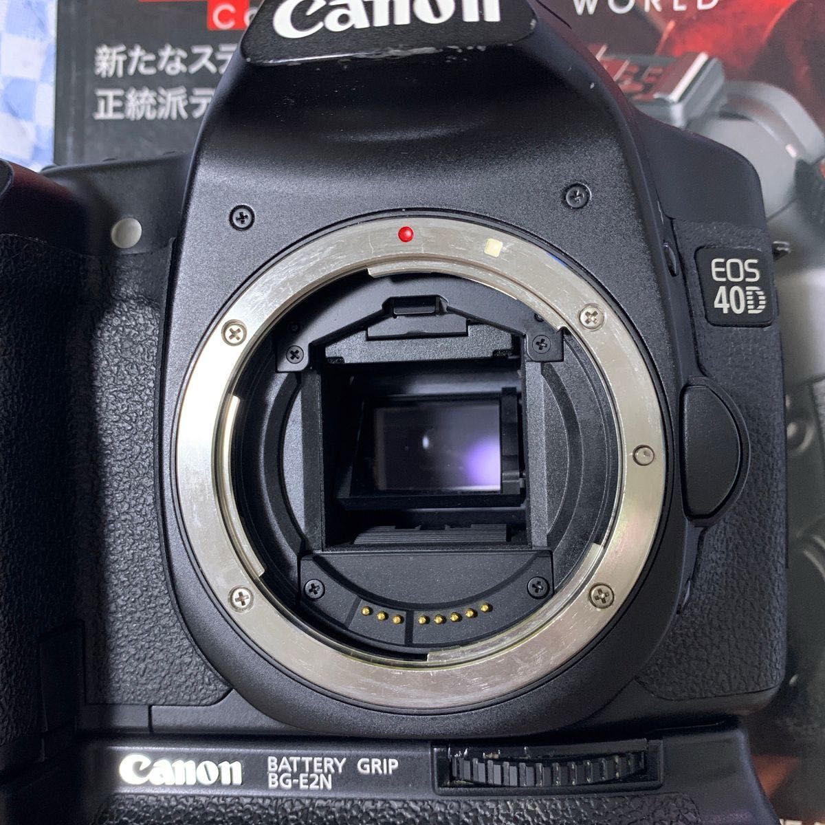 Canon EOS 40D ボディ、バッテリーグリップ、ムック2冊のセット 動作確認済