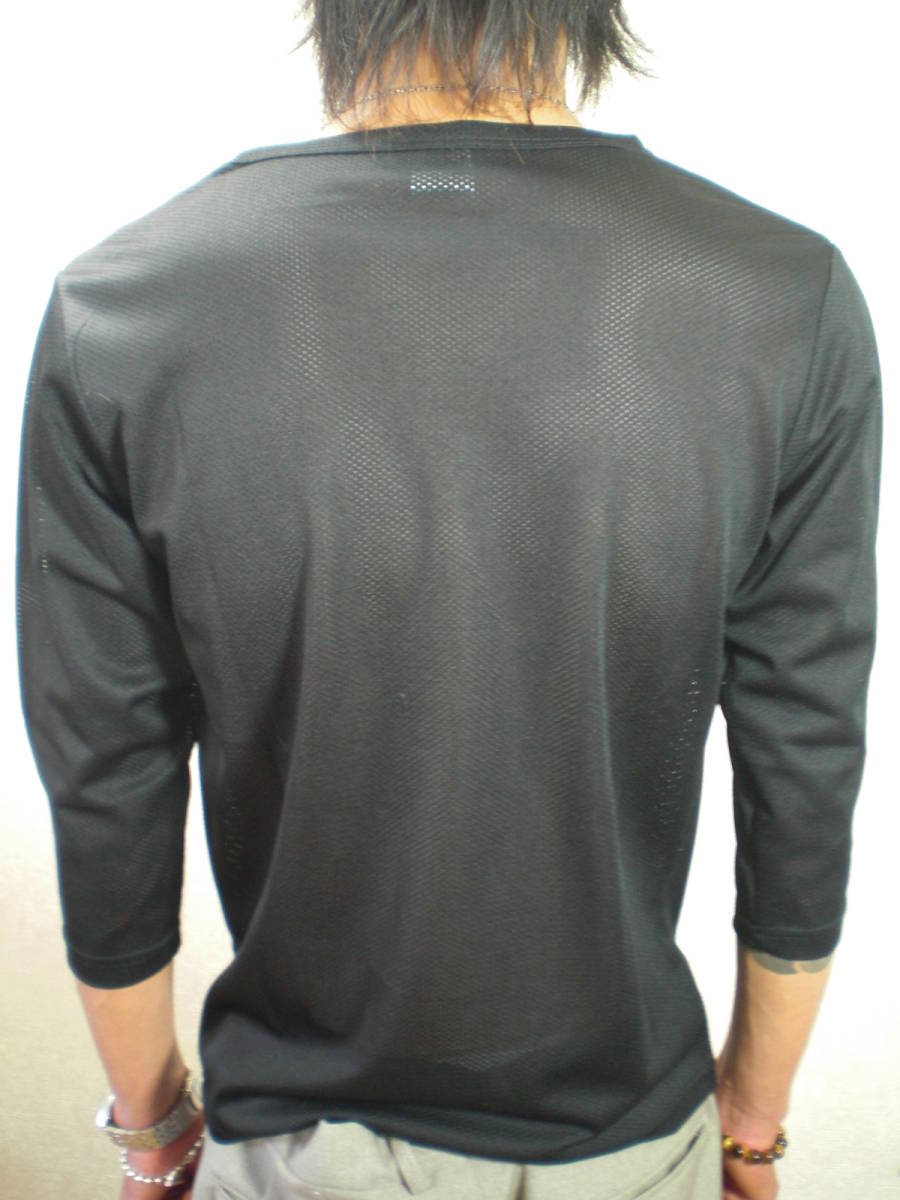 新品 2枚セット メッシュTシャツ 7分袖 XLサイズ Vネック インナー 放熱効果 通気性 速乾性 涼しい 仕事 作業服 釣り アウトドア スポーツ