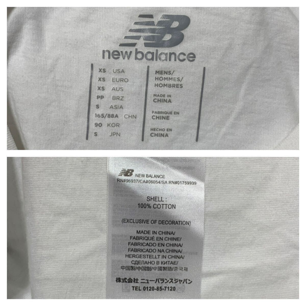 (未使用) New Balance ニューバランス // 半袖 ロゴプリント Tシャツ・カットソー (白) サイズ S_画像7